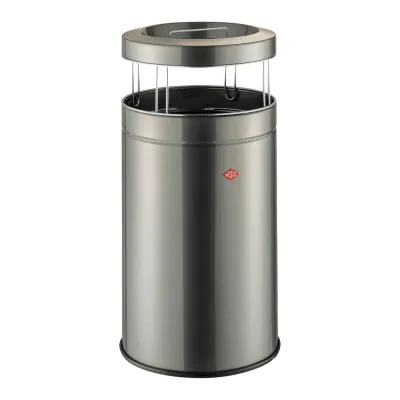 WESCO Standascher Big Ash | Ascherschale mit Siebeinsatz | 120 Liter | pulverbeschichtetes Stahlblech | graphit