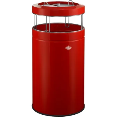 WESCO® Standascher Big Ash | Abfallbehälter 120 Liter | Siebeinsatz | pulverbeschichtetes Stahlblech | rot