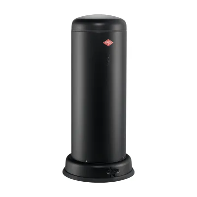 WESCO® Abfalleimer Big Baseboy 30L | Treteimer | Metall | Standfest | mit Dämpfer | schwarz matt