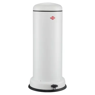 WESCO® Abfalleimer Big Baseboy 30 Liter | Treteimer Gastronomie | Stahlblech pulverbeschichtet | Dämpfer | Weiß Matt