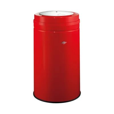WESCO® Abfalleimer Big Swing | 120 Liter | Stahlblech pulverbeschichtet | Schwingdeckel Edelstahl | rot