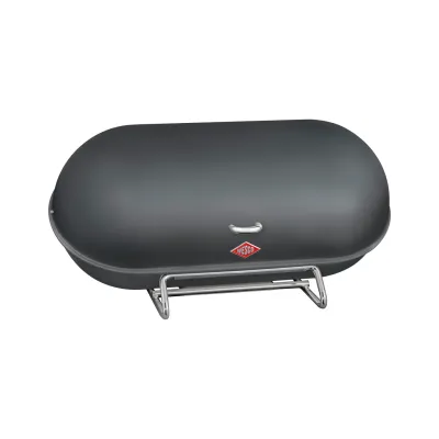 WESCO Brotkasten Breadboy | Metall | klapperfreier Schwenkdeckel | Luftzirkulation | 210x443x230 mm | graphit matt