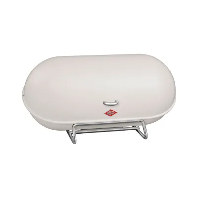WESCO Brotkasten Breadboy | großes Fassungsvermögen | Schwenkdeckel | 44 cm Breite | Metall | sand matt