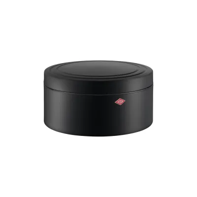 WESCO® Gebäckdose Classic Line | Keksdose 4L | Retro Aufbewahrungsdose Stahlblech | Schwarz matt | 24x12,4cm