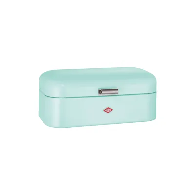 WESCO Brotkasten Grandy | Retro Design 40er Jahre | Stahlblech pulverbeschichtet | 42x17x22 cm | Lüftungslöcher | mint