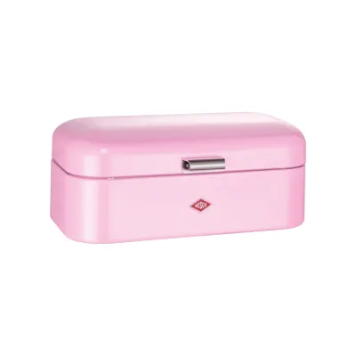 WESCO Brotkasten Grandy 235201-26 | Retro-Design | Stahlblech pulverbeschichtet | Lüftungslöcher | 42x22x17 cm | Pink