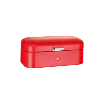 WESCO Brotkasten Grandy 235201-02 | Retro-Stahlblech | Belüftung | großer Vorratsbehälter | 42x22x17 cm | Rot