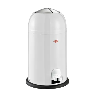 WESCO Abfalleimer Kickmaster Junior 12L | Treteimer | geruchdicht | pulverbeschichtet | Edelstahl | weiß