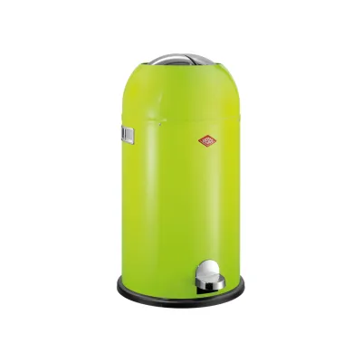 WESCO® Abfalleimer Kickmaster® 33L | Tretmülleimer | pulverbeschichteter Stahl | Edelstahlklappe | limegreen