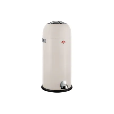 WESCO Abfallsammler Kickmaster Maxi 180731-87 | Mülleimer 40L | Edelstahlklappe | Dämpfer | Sand matt | Küche