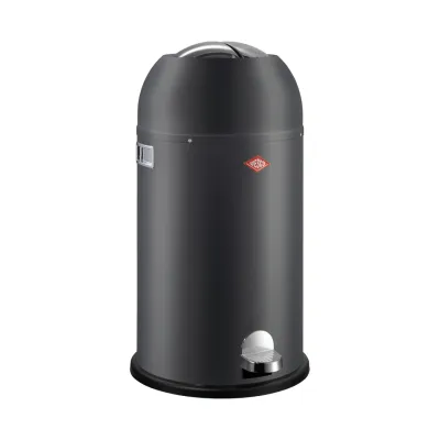 WESCO Tret-Abfalleimer Kickmaster Soft 184631-77 | 33L | geräuschloser Dämpfer | Edelstahl | Metall | graphit matt