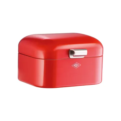 WESCO Mini Grandy | Brotkasten | Aufbewahrungsbox | Stahlblech pulverbeschichtet | 18x12x17 cm | rot