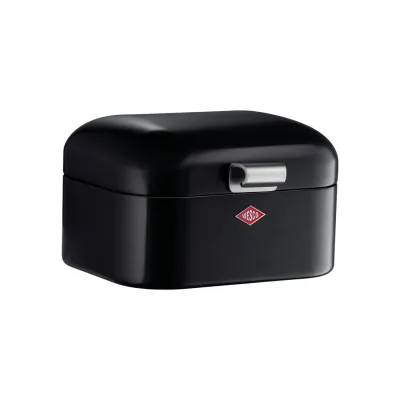 WESCO Brotkasten Mini Grandy 235001-62 | Vorratsbehälter klein | Stahlblech pulverbeschichtet | 17x18x12 cm | Schwarz