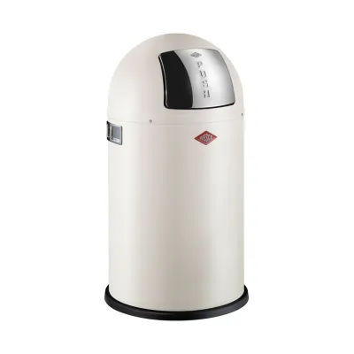 WESCO Mülleimer Pushboy Junior 22L | Edelstahlklappe | Metalleinsatz | Stahlblech sand matt