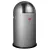 Bild: WESCO® Abfalleimer Pushboy Junior | 22 Liter | Edelstahl-Klappe | pulverbeschichteter Stahl | freistehend | silber