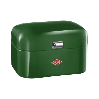 WESCO Brotkasten Single Grandy | kompakt | Metall | mit Lüftung | 175x268x220 mm | Aufbewahrungsbox | darkgreen