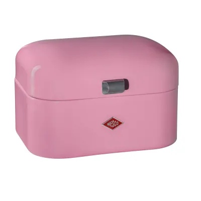 WESCO® Brotkasten Single Grandy | Aufbewahrungsbox für Brot | Stahlblech | Belüftung | klein | 175x268x220 mm | pink