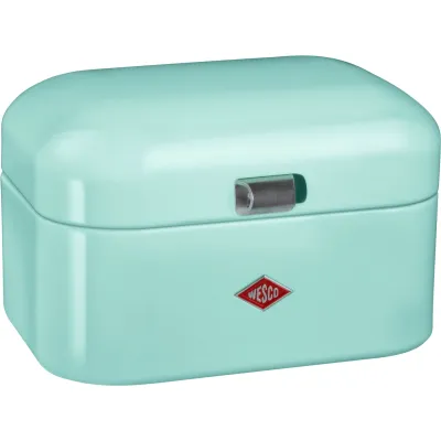 WESCO Brotkasten Single Grandy 236201-20 | Aufbewahrungsbox für Brot | Stahlblech | lüftend | 17,5x26,8x22 cm | mint