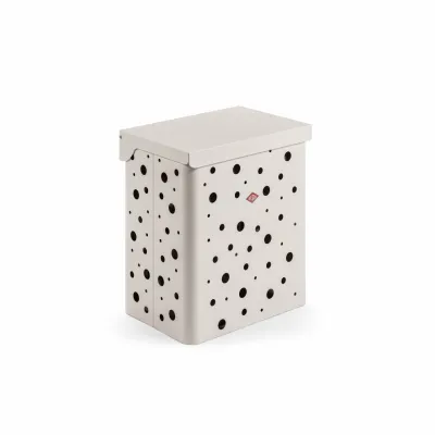 WESCO Wäschebox Duo 1 | Schrankausstattung | Wäschebehälter 64L | Metall | Einsatz Kunststoff gelocht | sand matt