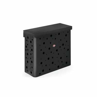 WESCO® Wäschebox Duo 2 | Wäschekorb 64 Liter | pulverbeschichteter Stahl | 2 Fächer | Einsatz Kunststoff | graphit matt