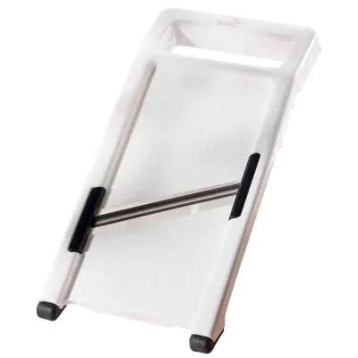 Westmark Gemüsehobel Famos | Edelstahlklinge | 2-seitig | rutschfest | 26,7x12cm | weiß