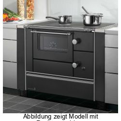 Westminster Kohle-Holz-Herd K176A-90 schwarz, 90cm, Abgasanschluss links