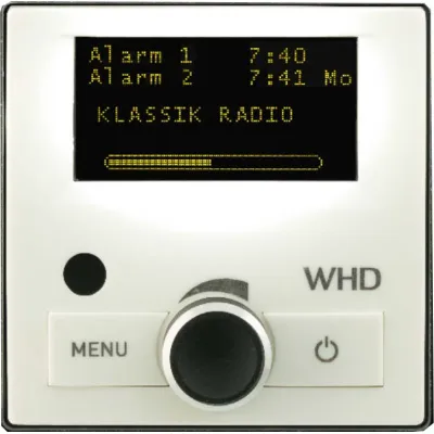 WHD DAB+ UP-Radio, silber DAB+ Radio Unterputzradio inkl. 55x55 mm Frontplatte o