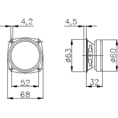 WHD Lautsprecher Chassis 8Ohm B66BB-8