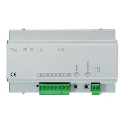 WHD Sprachausgabemodul ASA150 | Audiospeicher mit Verstärker | 32 mp3 | 24V DC | 15W 4 Ohm | Hutschiene | silber