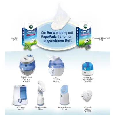 WICK VapoPads WBR7 Duftpads Rosmarin Lavendel | ätherische Öle | 7 Stück | bis 8h Duft | kompatibel mit Luftbefeuchter