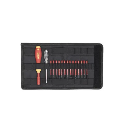 Wiha slimVario Bit-Set Schraubendreher 16-tlg. | VDE 1000V | SoftFinish | inkl. Spannungsprüfer