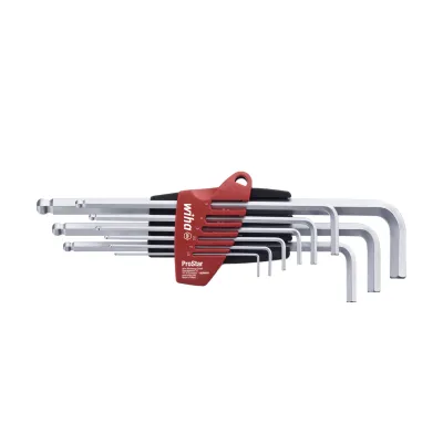 Wiha Stiftschlüsselsatz 369S9 ProStar 9-tlg. | Kugelkopf 1,5–10 mm | Chrom-Vanadium, mattverchromt