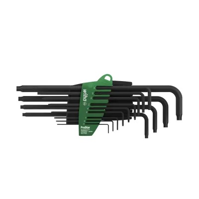 Wiha TORX Stiftschlüsselsatz 366SZ13 ProStar Halter | 13-teilig | T5-T50 | Chrom-Vanadium-Stahl | schwarz