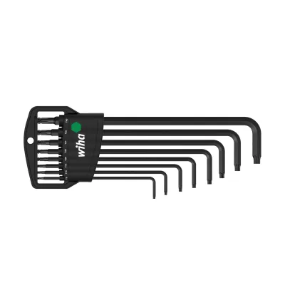 Wiha Stiftschlüsselsatz Torx® Kugelkopf 366BEH8 / 32394 | 8-tlg | T9-T40 | Winkelsatz | Chrom-Vanadium Stahl | schwarz