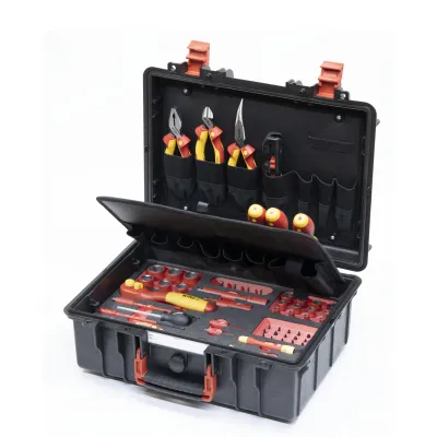 Wiha Werkzeugkoffer Set L 930073401 | eMobility Werkzeugset 62-tlg. | VDE isoliert | IP67 | für E-Fahrzeuge