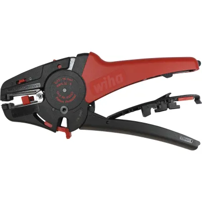 Wiha automatische Abisolierzange Z57000106SB | 0,03-16 mm² | mit Drahtschneider | 2K-Griff | schwarz/rot