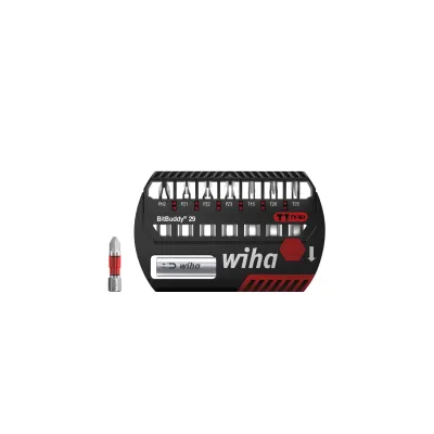 Wiha Bit Set BitBuddy SB7945TY903 | 8-teilig 29 mm | PH, PZ, TORX | magnetischer Bithalter | Impact geeignet | farbig