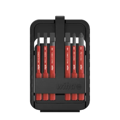 Wiha Bit-Set SB2831B900 | slimBit electric | 6-teilig | Schlitz & Pozidriv | isoliert 1000V | IEC 60900 | Bitbox