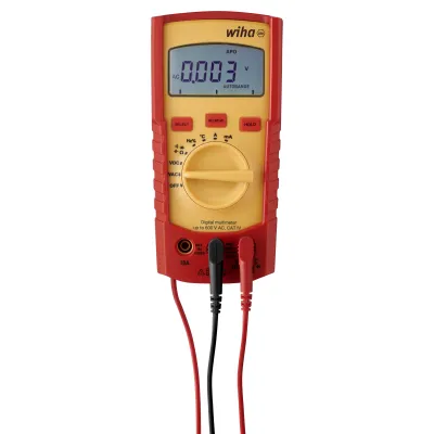 Wiha Digitales Multimeter SB25541 | 600V AC/DC | CAT IV | Auto-Range | Temperatur- & Frequenzmessung | LCD