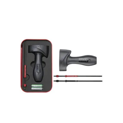 Wiha Drehmoment-Testgerät 2909101 Torque QuickCheck | 2,8 Nm | mobiler Schnelltester | Adapterklingen | Schwarz