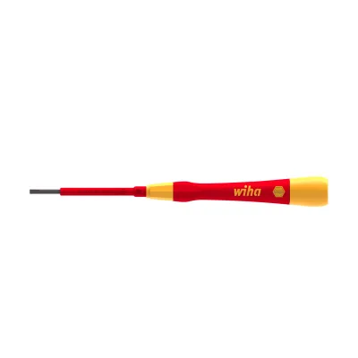 Wiha Feinschraubendreher 2270P02501 | PicoFinish | Schlitz 2,5x65 mm | isoliert 1000V | Softgrip Griff | Chrom-Vanadium