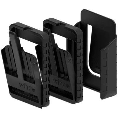 Wiha slimBit-Box leer 2 Stück SB2831B992 | Bitbox für 12 slimBits | Gürtelhalter | mobil | Werkzeugaufbewahrung