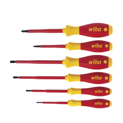 Wiha Schraubendrehersatz 6-tlg. | VDE 1000V isoliert | SoftFinish electric | Schlitz/Pozidriv | Chrom-Vanadium