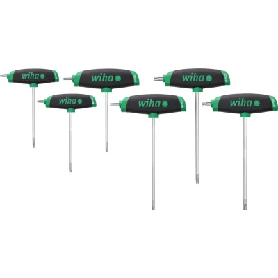 Wiha Stiftschlüssel-Set mit Quergriff 364DSK6-01 | TORX® T10–T40 | 6-teilig | Seitenabtrieb | ComfortGrip