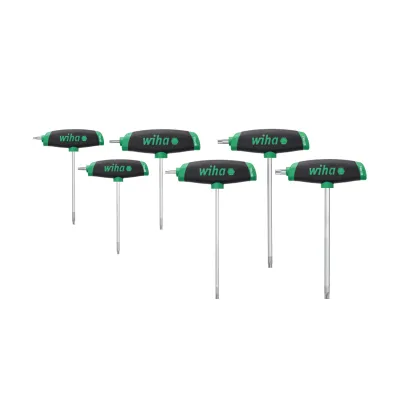 Wiha Stiftschlüssel-Set mit Quergriff 364DSK6-01 | TORX® T10–T40 | 6-teilig | Seitenabtrieb | ComfortGrip