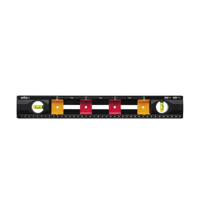 Wiha Elektriker Wasserwaage SB 246-91 | 40 cm | 2 Libellen | Kunststoff | Unterputzdosen-Markierung | Schwarz