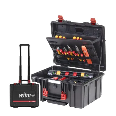 Wiha Werkzeugkoffer XL 2 Trolley 45795 electric 60-tlg. | rollbar | inkl. Zangen & Messgeräte | robust | für Elektriker