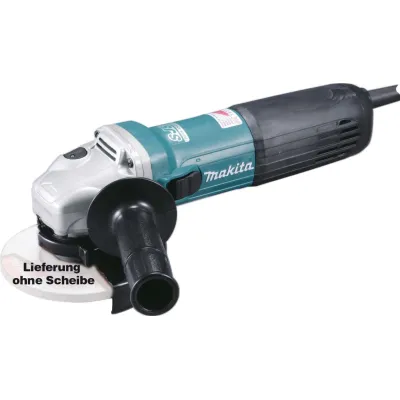 Makita Winkelschleifer GA5040CZ1 125 mm | 1400 W | variable Drehzahl | Sanftanlauf | verstärktes Getriebe | M14