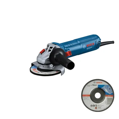 Winkelschleifer GWS 12-125 Professional + Schruppscheibe (blau, 1.200 Watt)