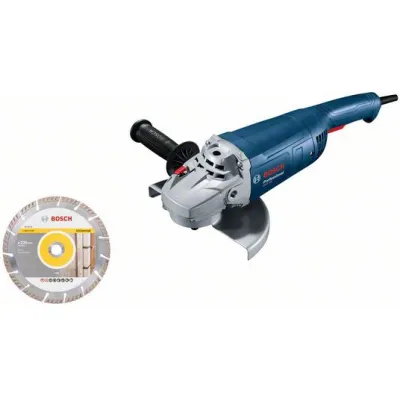 Bosch Professional Winkelschleifer GWS 20-230 P | 2000 W | 230 mm | M14 | inkl. Diamanttrennscheibe